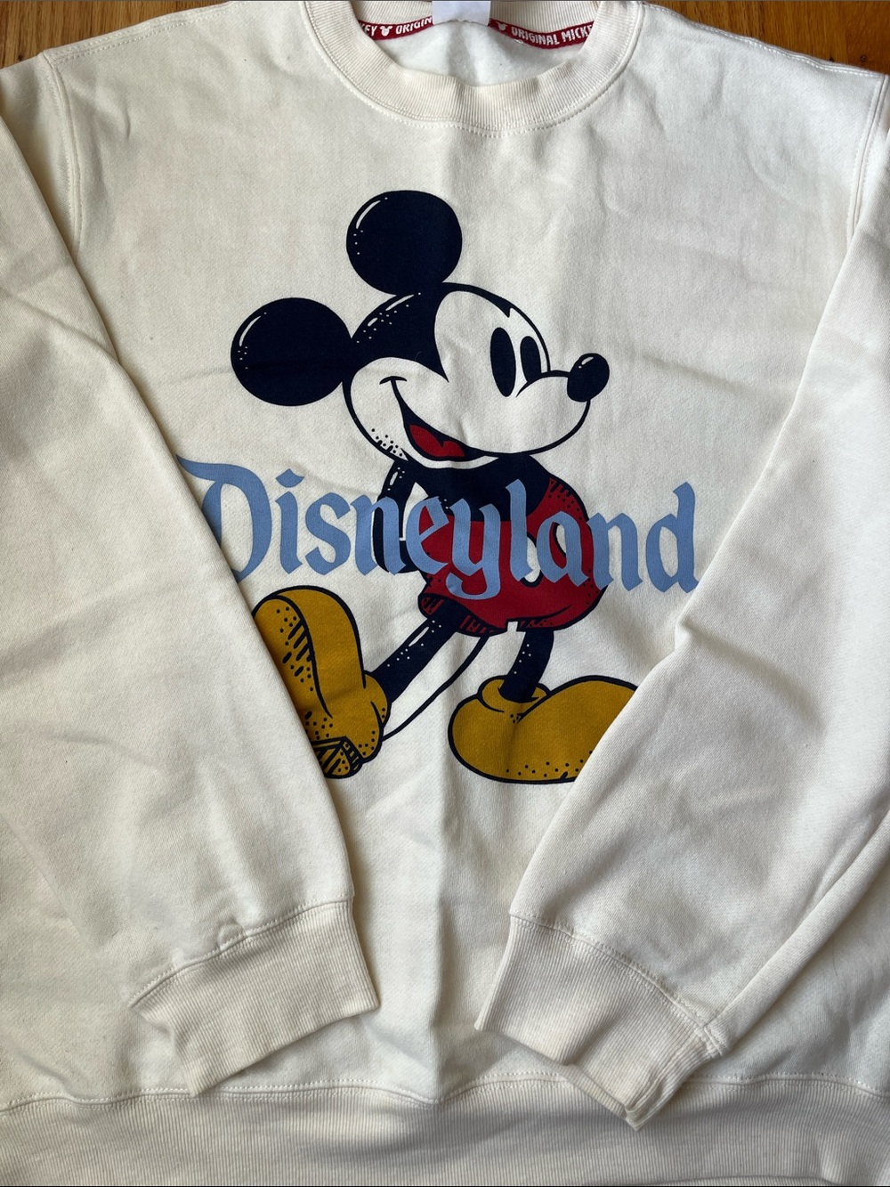 Official Disneyland Mickey Graphic Yellow Sweatshirt - Cream